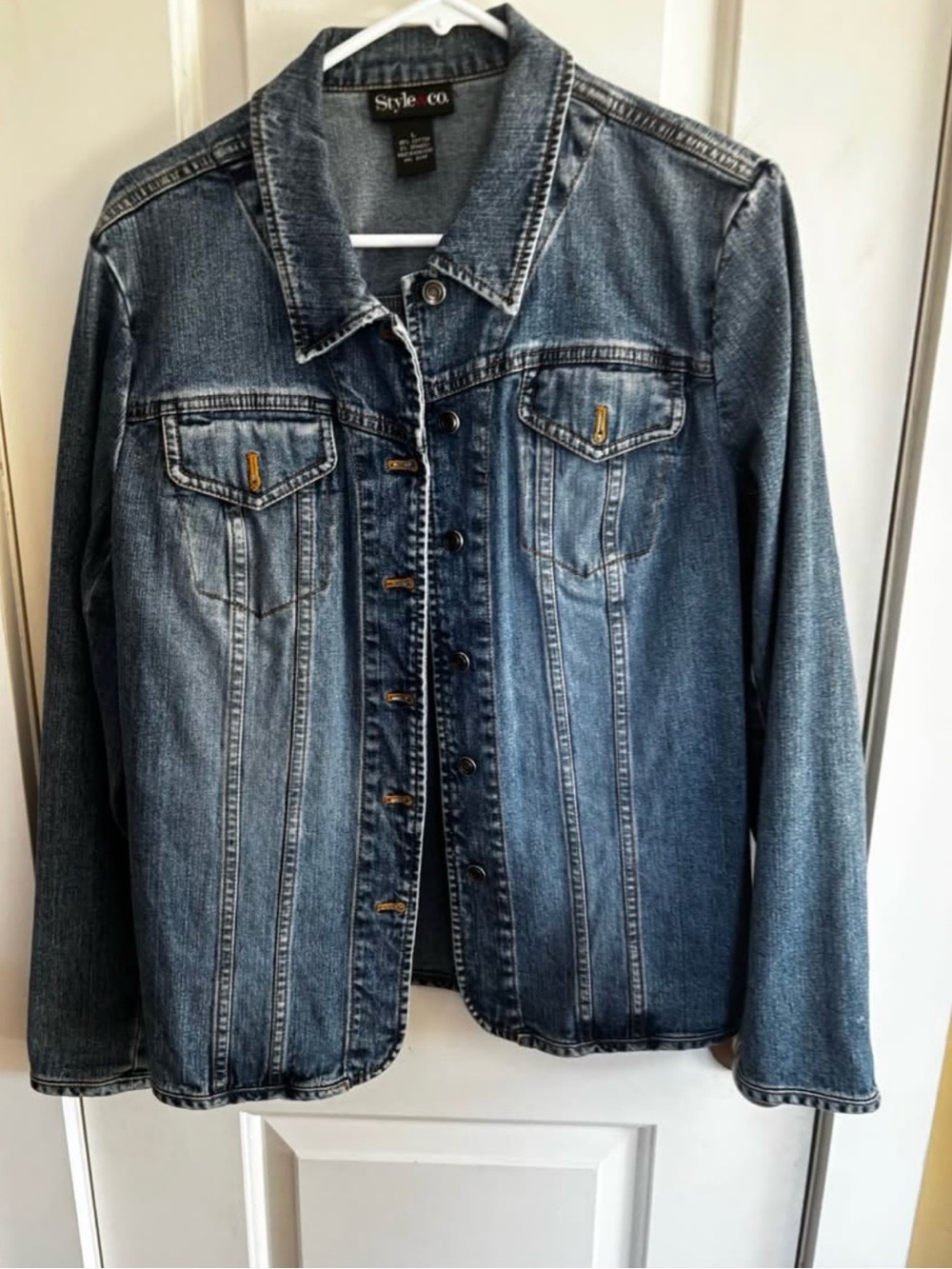 Style & Co. Medium Wash Blue Denim Jacket